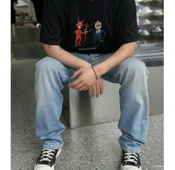 Black Devil White Business L S Tee Printed XL 23SS M T-shirt Trading Contract and 0817